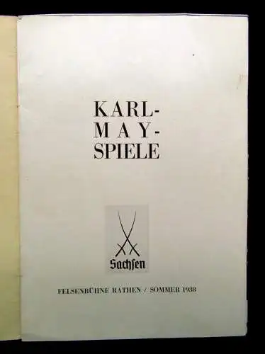 Karl- May- Spiele Felsenbühne Rathen 1938 Original Heft Kultur Geschichte