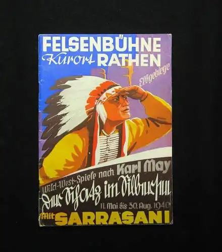 Felsenbühne Kurort Rathen Elbgebirge Wild-West-Spiele nach Karl May 1940