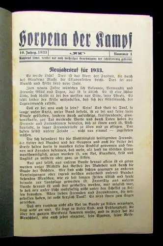 Horpena  Der Kampf 10.Jahrgang Okkulta Übersinnliches Theosophie Horpeniten 1933