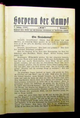 Horpena  Der Kampf 7.Jahrgang Okkulta Übersinnliches Theosophie Horpeniten 1930