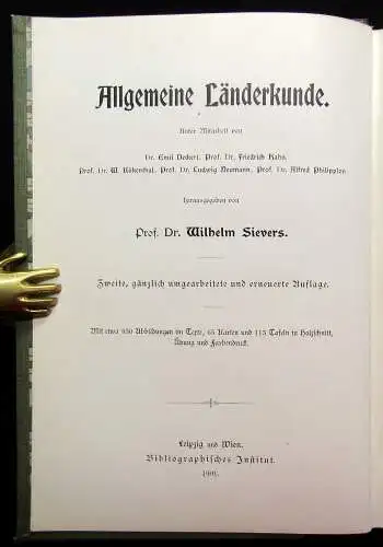 Hahn, Sievers Allgemeine Länderkunde Afrika 1901 Länderkunde Völkerkunde