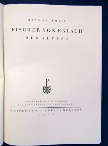 Sedlmayr Fischer von Erlach Der Ältere 1925 Gebäude Zeitalter Geschichte  js