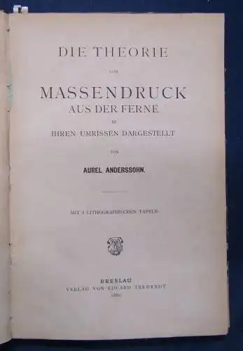 Anderssohn Die Theorie vom Massendruck 1880 Astronomie Mechanik Naturwissen sf