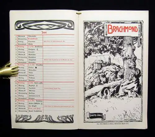 Voss/Liebermann Thüringer Kalender 1903/1904 2 Kalender Kalendarium