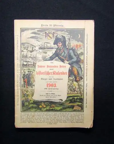 Lahr Des Lahrer hinkenden Boten neuer historischer Kalender für den Bürger 1903