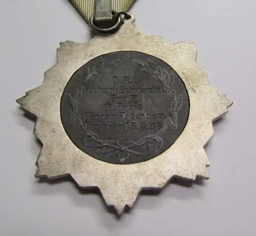 4 Medaillen/ Abzeichen im Ringen 1x Chemnitz 3x Thalheim 1935-1937 Metall-Zink