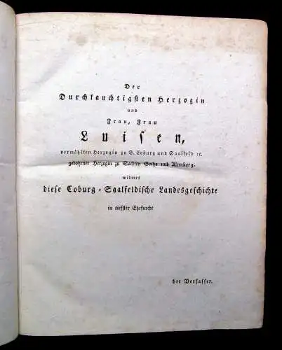 Schultes Sachsen Coburg-Saalfeldische Landesgeschichte 1818/1820 1+2  von 4