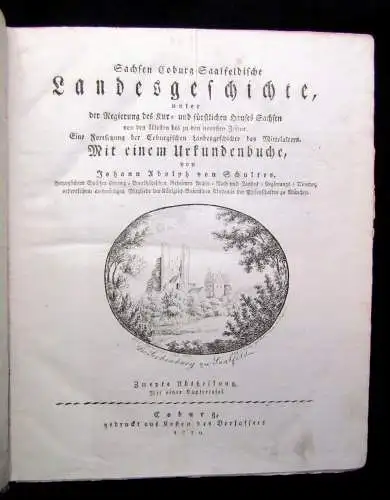 Schultes Sachsen Coburg-Saalfeldische Landesgeschichte 1818/1820 1+2  von 4