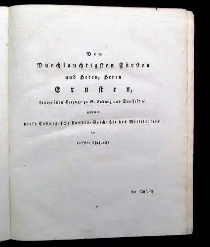 Schultes Coburgische Landesgeschichte des Mittel-Alters 1814 Urkundenbuch