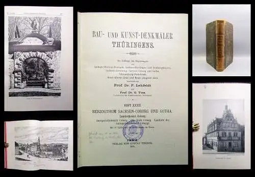 Lehfeldt; Voss Bau-und Kunstdenkmäler Thüringens 1906 42 Tafeln 84 Abb im Text