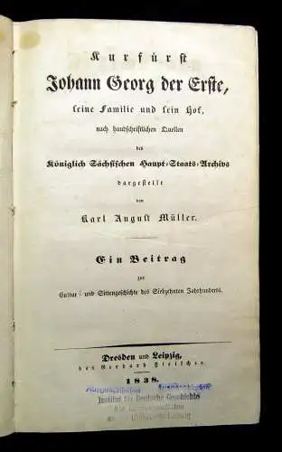 Müller Forschungen auf dem Gebiete der neueren Geschichte 1838