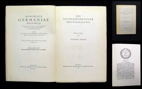 Peek Germaniae Die Reinhardsbrunner Briefsammlung 1952 deutsch-latein Geschichte