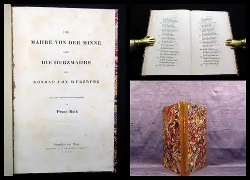 Roth, Franz Die Mähre von der Minne oder die Herzmähre 1846 sehr selten Prosa