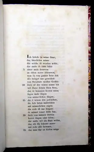 Roth, Franz Die Mähre von der Minne oder die Herzmähre 1846 sehr selten Prosa