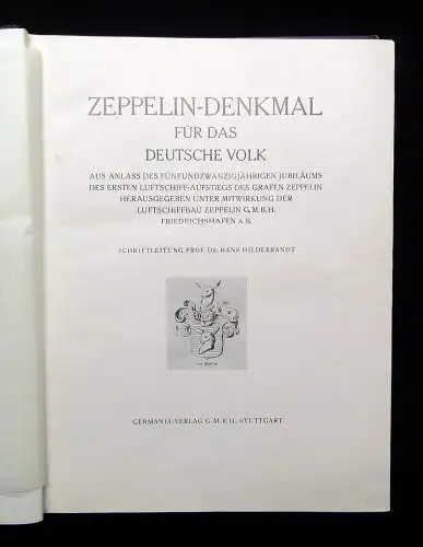 Hildebrandt Zeppelin- Denkmal für das deutsche Volk 25-Jähriges Jubiläum um 1925