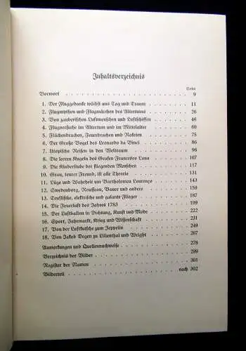 Luedecke Vom Zaubervogel zum Zeppelin Eine Geschichte der Luftfahrt 1936