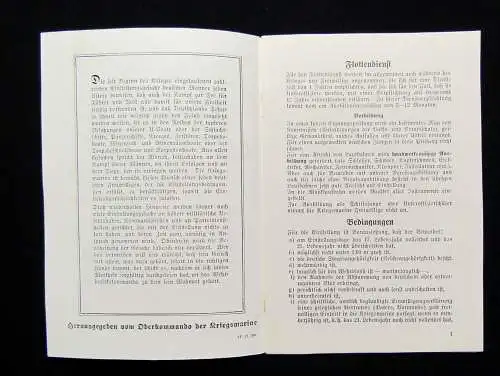 Wie komme ich zur Kriegsmarine Merkheft für Freiwillige (Kriegsausgabe) um 1900