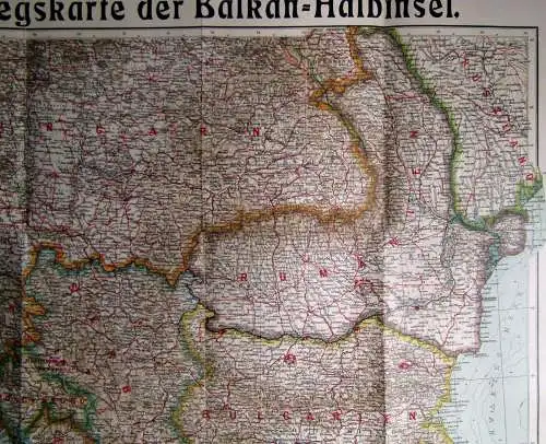 Karten zum Kriege auf der Balkanhalbinsel um 1915 Velhagen & Klasing