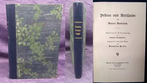 Maeterlinck Pelleas und Melisande übersetzt von George Stockhausen 1897 js