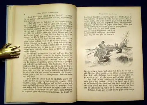 Campe Robinson Ein Lesebuch für Kinder um 1915 6 Farbdrucktafeln Abenteuer