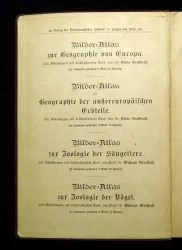 Marshall Bilder-Atlas zur Zoologie der Niederen Tiere beschreibender Text 1899