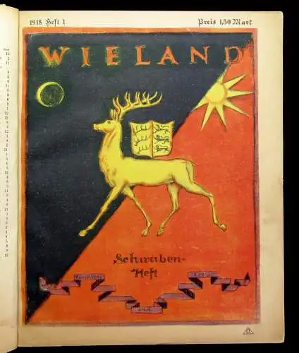 Wieland 12 Hefte Zeitschrift für Kunst April 1918-März 1919 4. Jahrgang mb