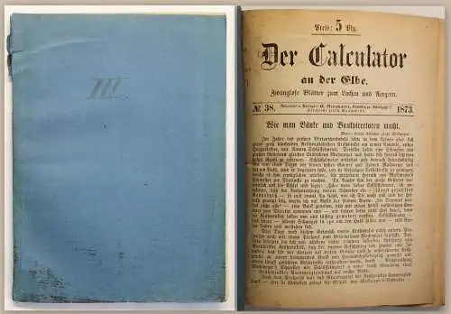 Der Calculator Blätter zum Lachen & Ärgern 1873 Nr.37-57 Wochenblatt Dresden xy