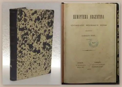 Carolus Berg Hemiptera Argentina Enumeravit speciesque novas 1879 Entomologie