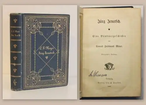 Meyer Jürg Jenatsch Eine Bündnergeschichte 1889 Literatur historischer Roman xz