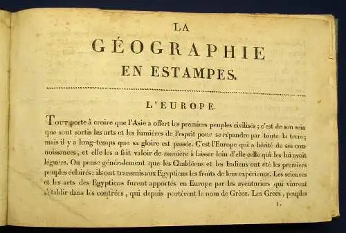 La Geographie en estampes ou Moeurs et costumes de la Terre 1825 js