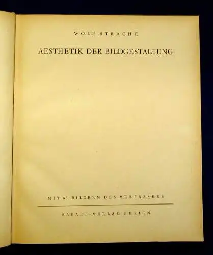 Strache Aesthetik der Bildgestaltung 1948 Handhabung Wissen 96 Bilder js