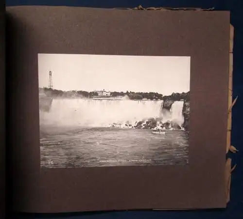 Sammelbilderalbum Niagara Falls vollständig mit 27 Abb. auf Tafeln um 1920 js