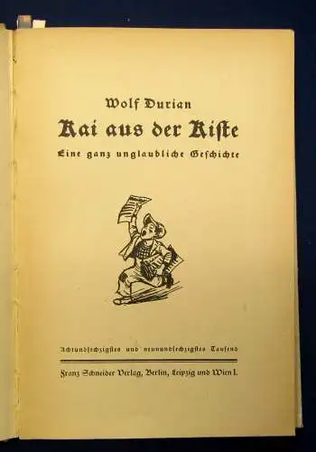 Durian Kai aus der Kiste Eine ganz unglaubliche Geschichte1927 68-69 Tausend