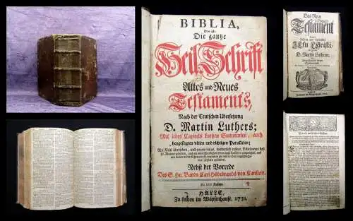 Biblia oder die ganze heilige Schrift altes und neues Testament 1731 Theologie