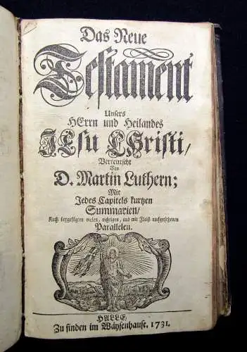 Biblia oder die ganze heilige Schrift altes und neues Testament 1731 Theologie