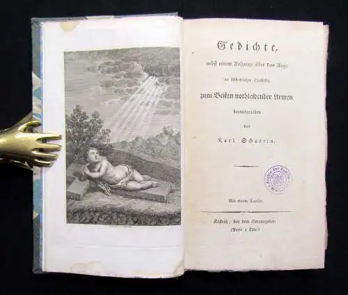 Gedichte nebst einem Anhang über das Auge in ästhetischer Hinsicht 1817 selten