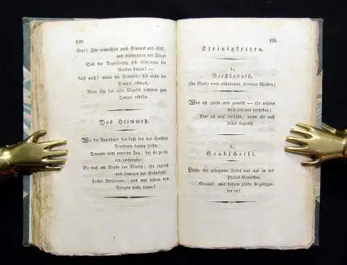 Gedichte nebst einem Anhang über das Auge in ästhetischer Hinsicht 1817 selten