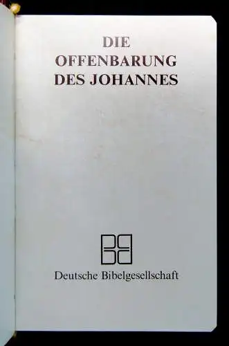 Die Offenbarung des Johannes 1993 Minibuch 10x6 cm Theologie Christentum