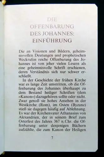 Die Offenbarung des Johannes 1993 Minibuch 10x6 cm Theologie Christentum