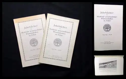 Jahrbücher der Akademie gemeinnütziger Wissenschaften zu Erfurt 2 Hefte 1929-31