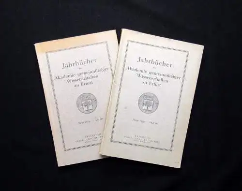 Jahrbücher der Akademie gemeinnütziger Wissenschaften zu Erfurt 2 Hefte 1929-31