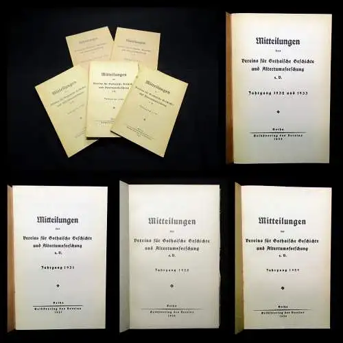 Mitteilungen der Vereinigung für Gothaische Geschichte 5 Hefte 1928-1933