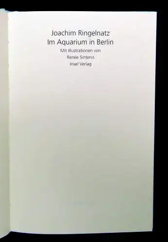 Joachim Ringelnatz 2 Bücher Warten auf den Bumerang, Im Aquarium in Berlin 2005