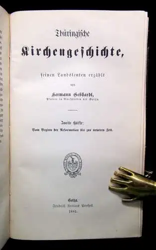 Gebhardt Hermann Thüringische Kirchengeschichte seinen Landsleuten 3 in 1 1880