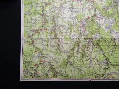 Bettenhausen Pharus Wanderkarte Sächsische Schweiz 1930 ca.45x62 cm Verzeichnis