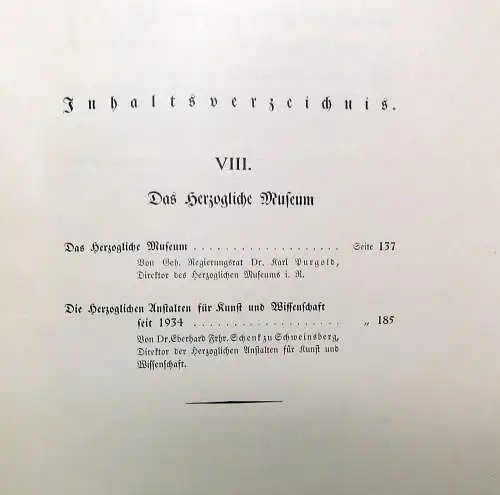 Schmidt Gotha Buch einer deutschen Stadt Heft 8 Das herzogliche Museum 1937