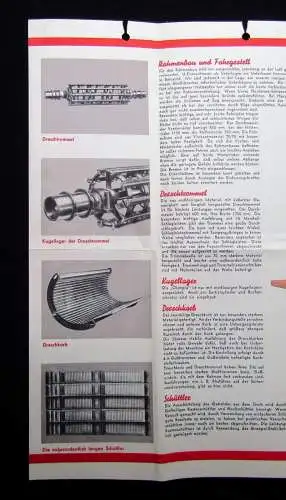 Or. Prospekt Olympia-Großdrescher Firma Ködel & Böhm Lauingen/ Bayern um 1937