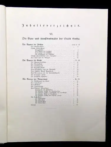 Schmidt Gotha Buch einer deutschen Stadt Heft 6 Bau-u Kunstdenkmäler 1929