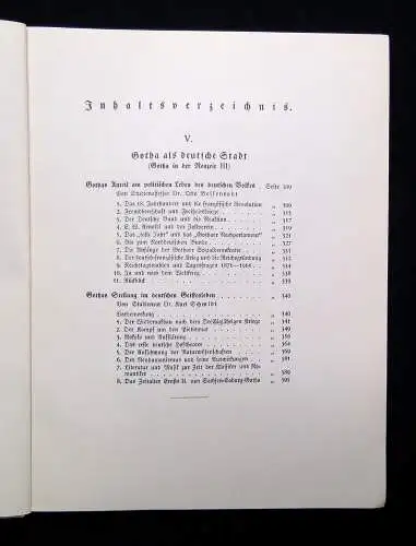 Schmidt Gotha Buch einer deutschen Stadt Heft 5 Gotha in der Neuzeit III 1931