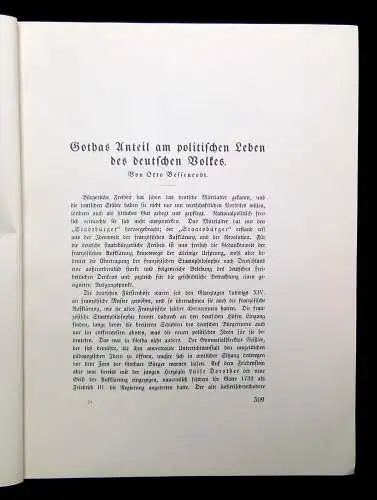 Schmidt Gotha Buch einer deutschen Stadt Heft 5 Gotha in der Neuzeit III 1931